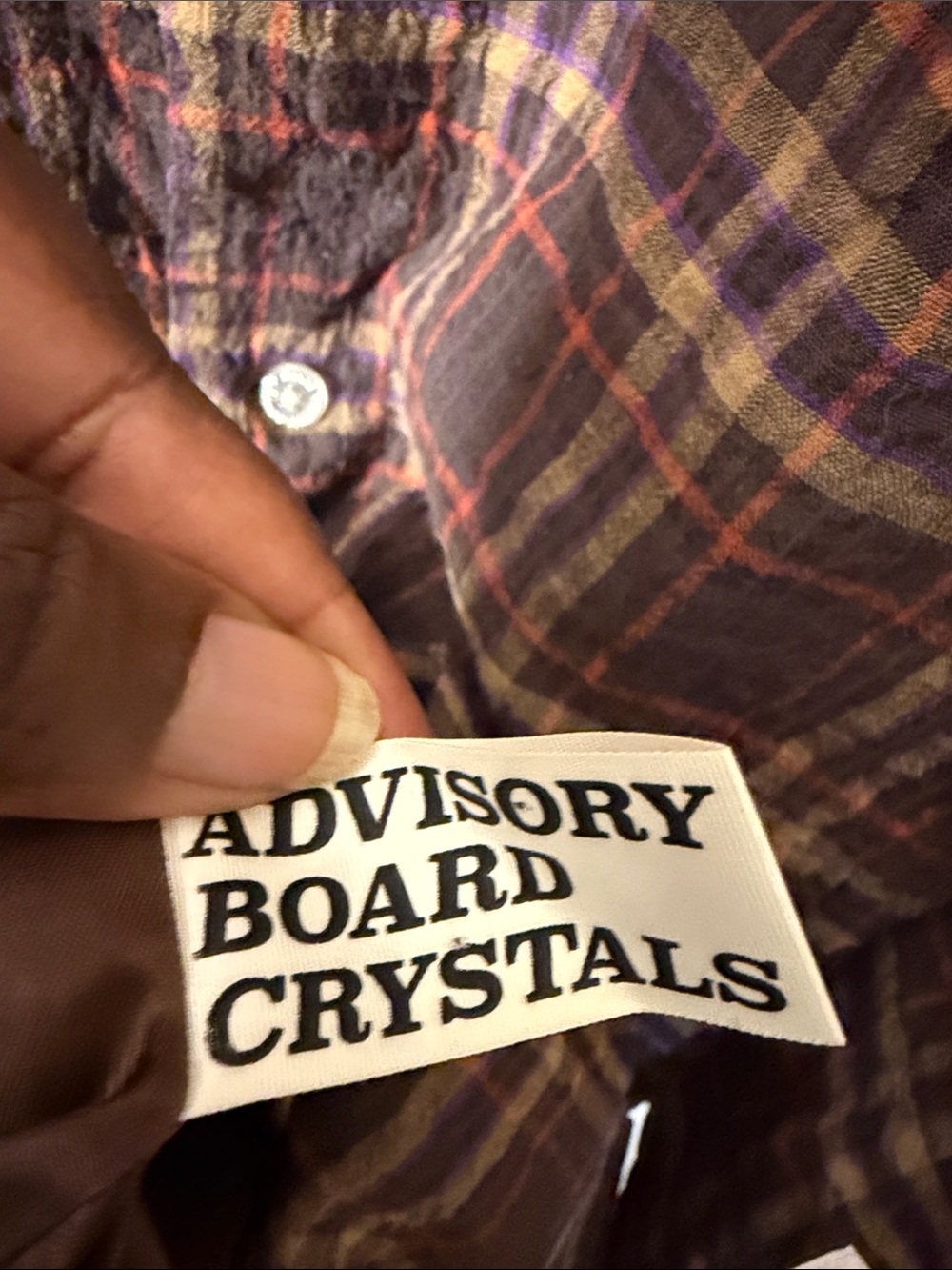 Advisory Board Crystals ABC Plaid Long Coat Jacket Men’s Large Linen Blend - Picture 9 of 12